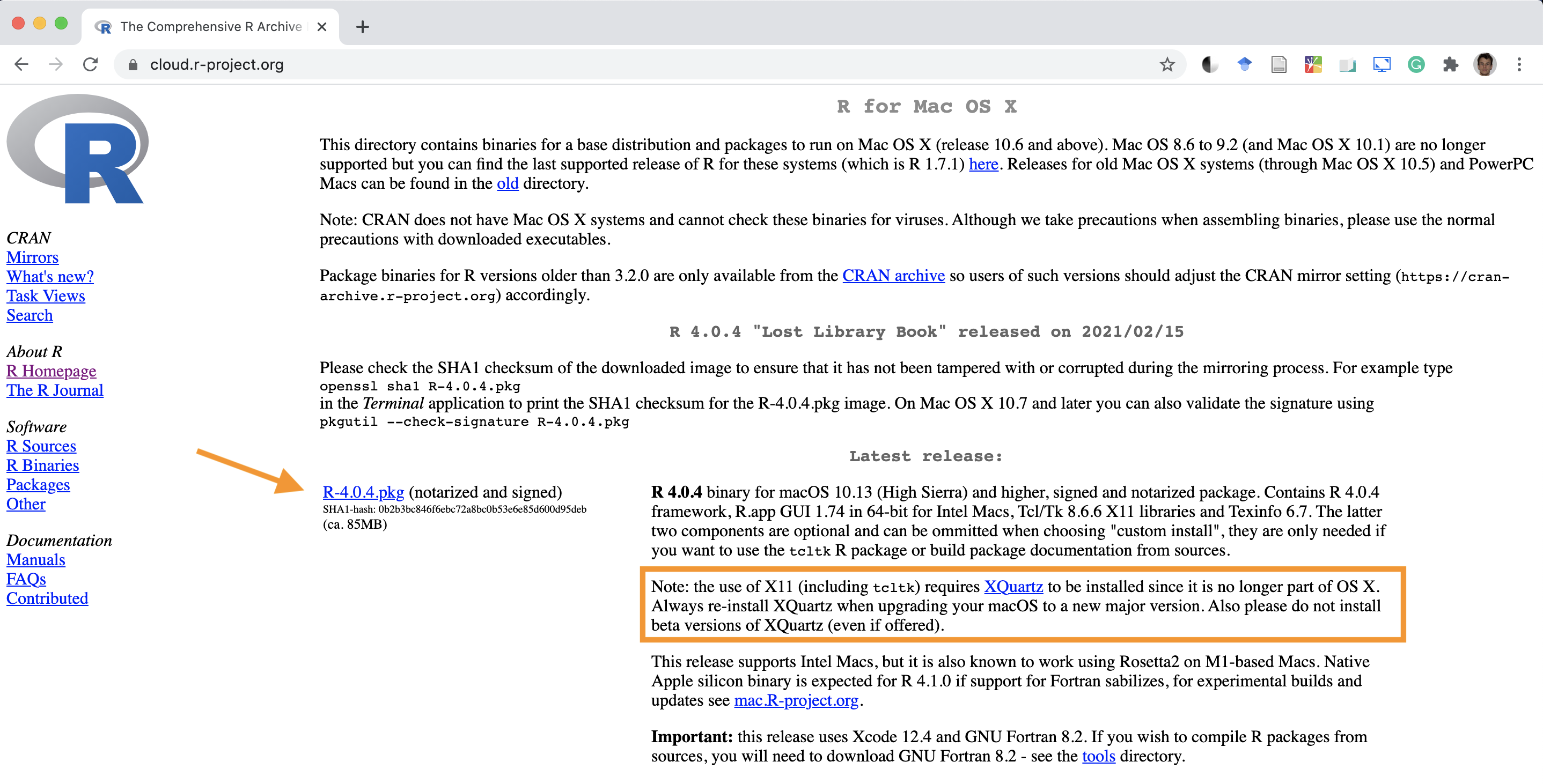 r and rstudio for mac